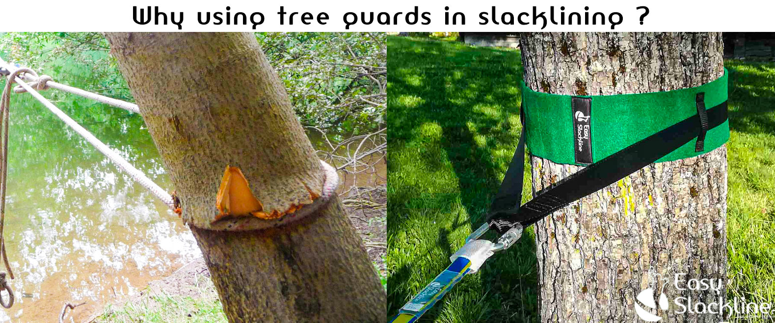 Why using tree guard in slackline ?